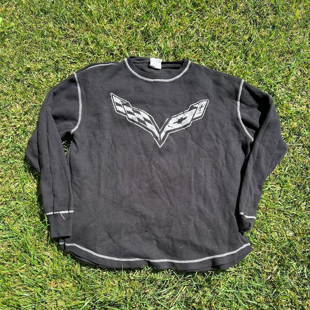 Corvette 2000s waffle knit thermal mens size XXL